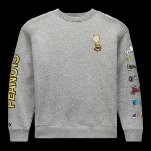 Converse x Peanuts Fleece Crew 'Vintage Grey Heather'
