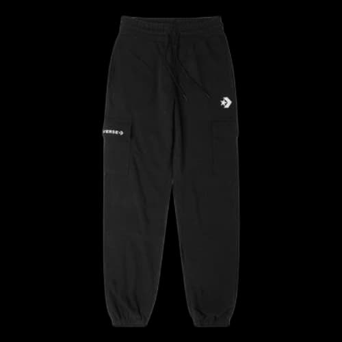 Converse Fashion Knit Logo Cargo Jogger 'Black' (Women's)