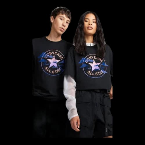 Converse Go-To Clouds Graphic Standard Fit T-Shirt 'Black'