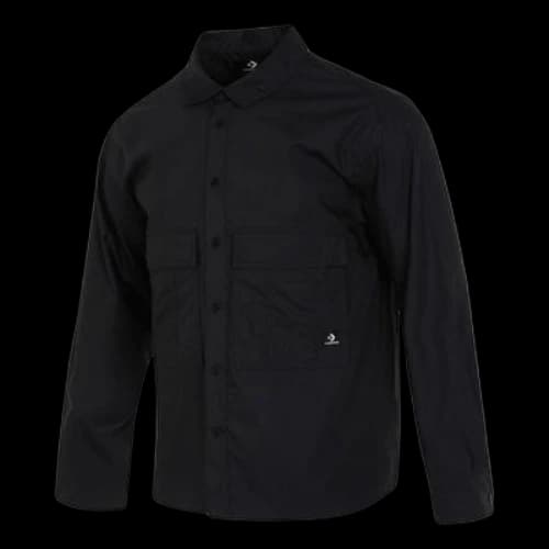 Converse Seasonal Woven Long Sleeve Shirt 'Black'
