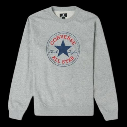 Converse Go-To All Star Patch Standard-Fit Fleece Sweatshirt 'Grey'