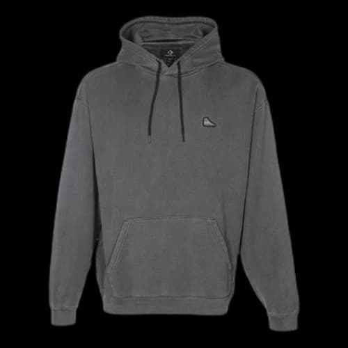 Converse Loose Fit Sneaker Patch Hoodie 'Black Grey'