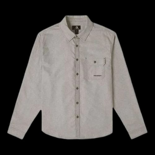 Converse Oxford LS Button Down Shirt 'Light Grey'