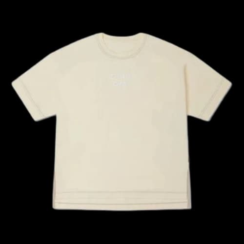 Converse Contrast Stitch Slit Logo T-Shirt 'Beige' (Women's)