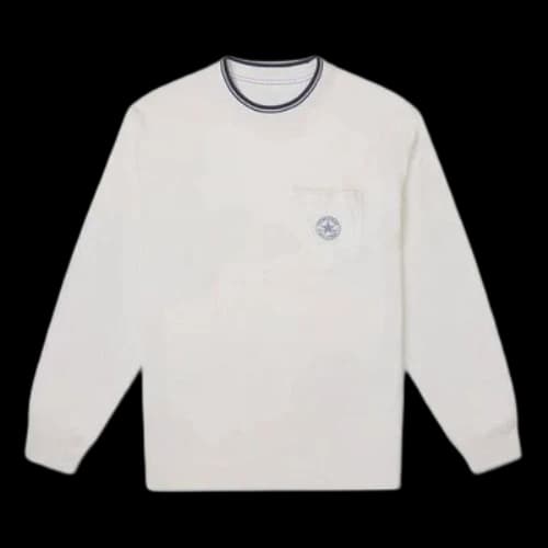 Converse Retro Chuck Long Sleeve Slub Pocket T-Shirt 'White'