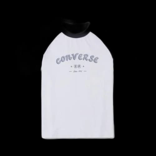 Converse Logo Baseball T-Shirt 'White Black' (Women's)