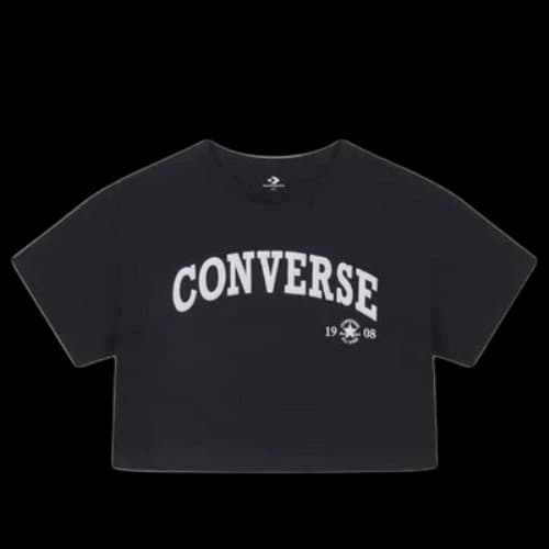 Converse Retro Chuck Cropped T-Shirt 'Black' (Women's)