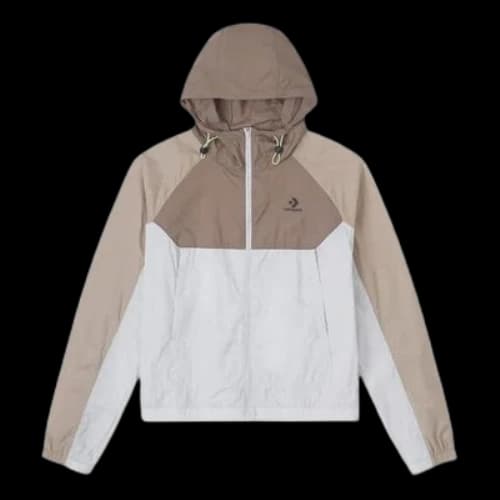 Converse Lightweight Windbreaker Jacket 'Beige White' (Women's)