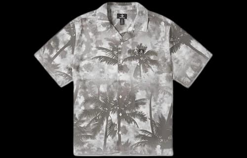 Converse Resort Palm Trees Button-Down Shirt 'Black Palm'