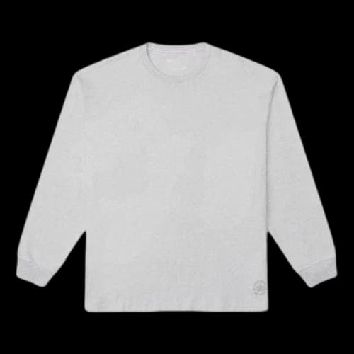Converse Gold Standard Embroidered Logo Long Sleeves T-Shirt 'Grey'