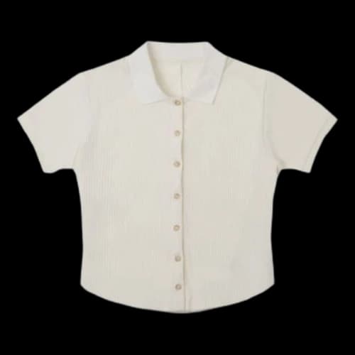 Converse Gradient Letter Embroidery Polo Shirt 'White' (Women's)