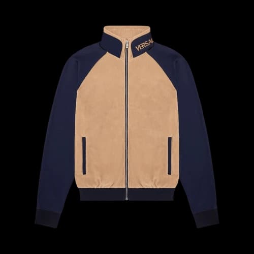 Versace Two Tone Track Jacket 'Navy/Beige'