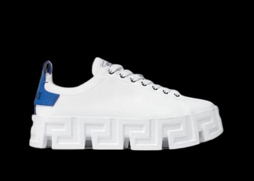 Versace Greca Labyrinth Lace-Up White White Blue