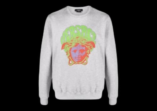 Versace Medusa Head Sweatshirt Light Grey/Multi