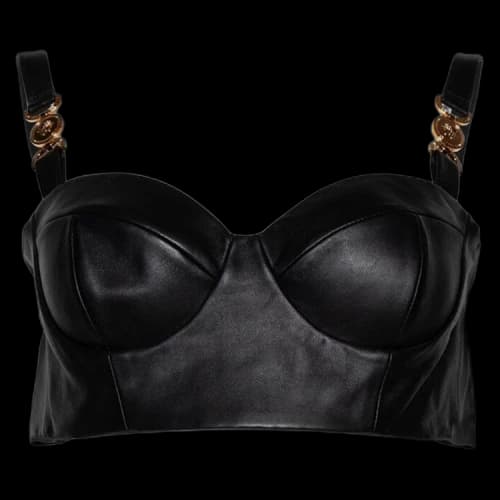 Versace Leather Bra 'Black'