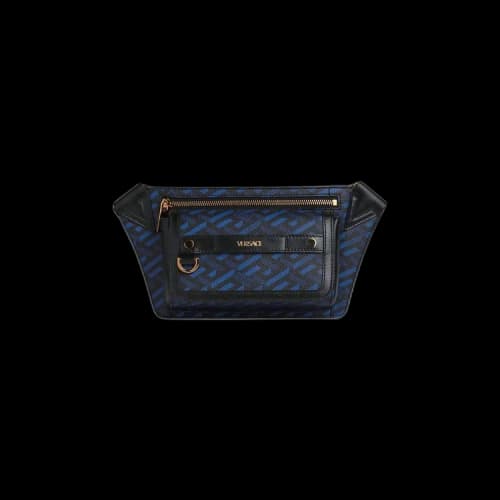 Versace La Greca Signature Belt Bag 'Blue'