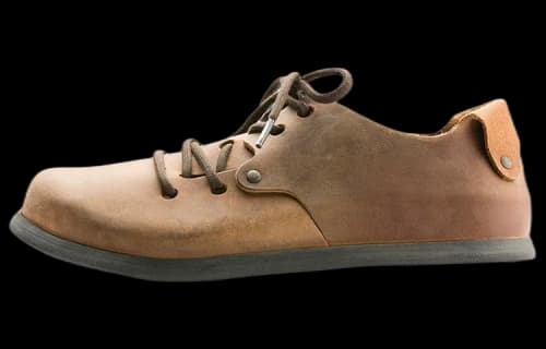 Birkenstock Montana Series Cowhide Low Top Casual Flat Shoes Unisex Brown Ordinary Version