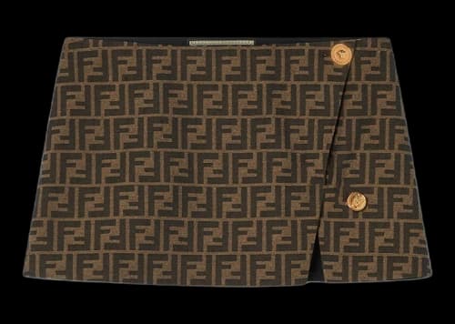 Fendi Fendace FF Mini Skirt Brown/Gold