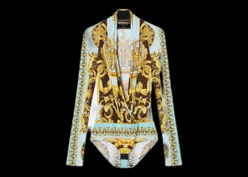 Fendi Fendace Baroque Bodysuit Gold