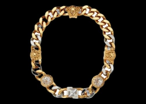Fendi Fendace Chain Necklace Brass/Versace Gold