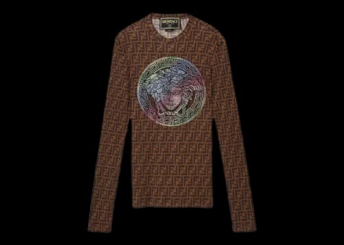 Fendi Fendace FF LS T-shirt Brown/Multi