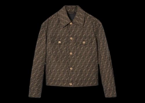 Fendi Fendace FF Jacquard Blazer Brown