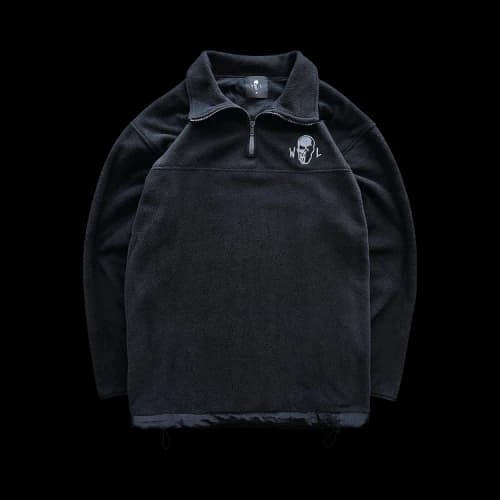 Warren Lotas Skull Quarter Zip 'Black'