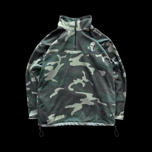Warren Lotas Skull Quarter Zip 'Camo'