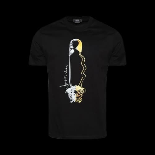 Versace Safety Pin Graphic T-Shirt 'Black'