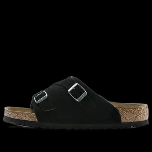 Birkenstock Zrich Soft Footbed Suede Leather Sandals 'Black'