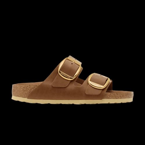 Birkenstock Arizona Big Buckle Oiled Leather Cognac Narrow Womens