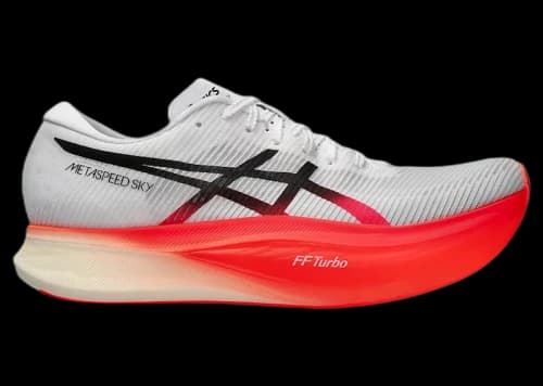 ASICS Metaspeed Sky+ White Sunrise Red