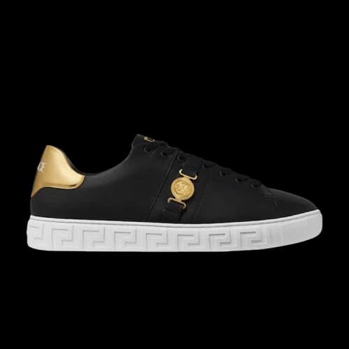 Versace Greca Leather Sneaker 'Black Gold'