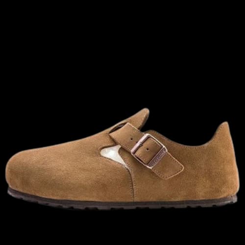 Birkenstock London Shearling Suede Leather 'Shearling Tea''