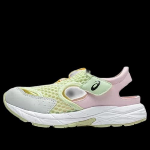 (GS) ASICS Lifestyle Sandals 'Yellow Pink'