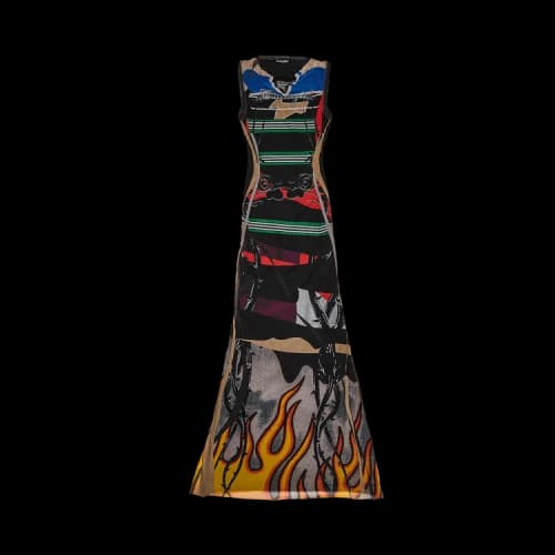 Ottolinger Mesh Maxi Dress 'Polo Print'