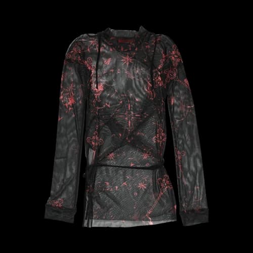 Ottolinger Mesh Deconstructed Long-Sleeve 'Red'
