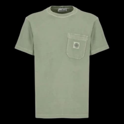 STONE ISLAND Plain Logo T-shirts 'Green'