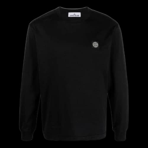 STONE ISLAND Long Sleeve Patch T-shirt 'Black'