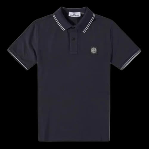 STONE ISLAND Patch Tipped Polo Shirt 'Navy'