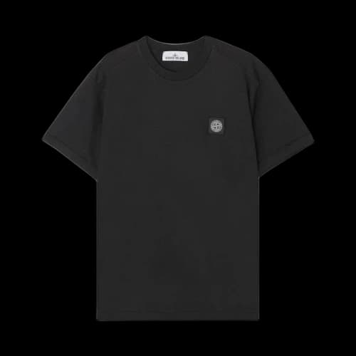 Stone Island Garment Dyed Logo T-Shirt 'Black'