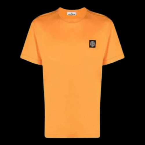STONE ISLAND Garment Dyed Logo T-shirt 'Orange'