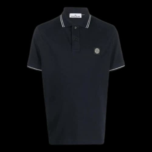STONE ISLAND Patch Polo Shirt 'Navy'