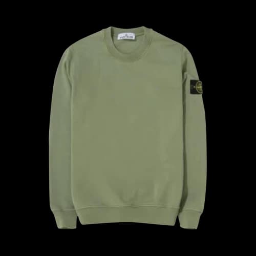 Stone Island Garment Dyed Fleece Sweatshirt 'Sage'