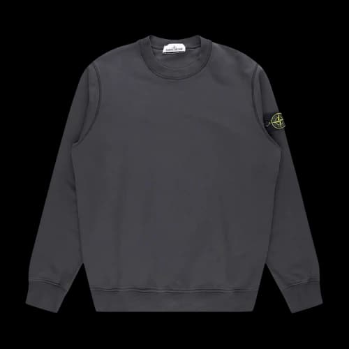 Stone Island Garment Dyed Fleece Sweatshirt 'Charcoal'