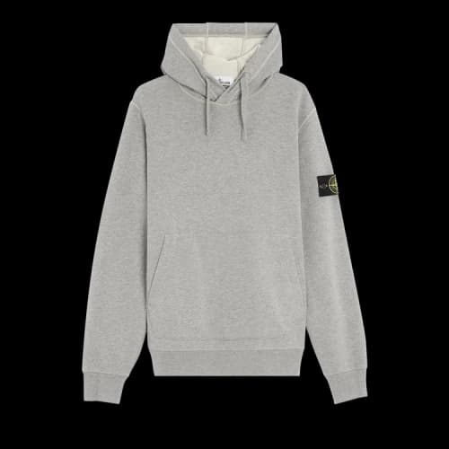 STONE ISLAND Garment Dyed Popover Hoodie 'Grey Marl'