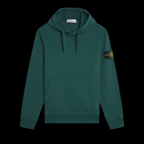 Stone Island Compass Patch Drawstring Hoodie 'Green'