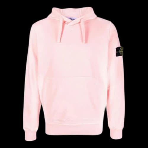 STONE ISLAND Garment Dyed Popover Hoodie 'Pink'