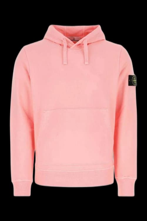 Stone Island Logo Hoodie Pink