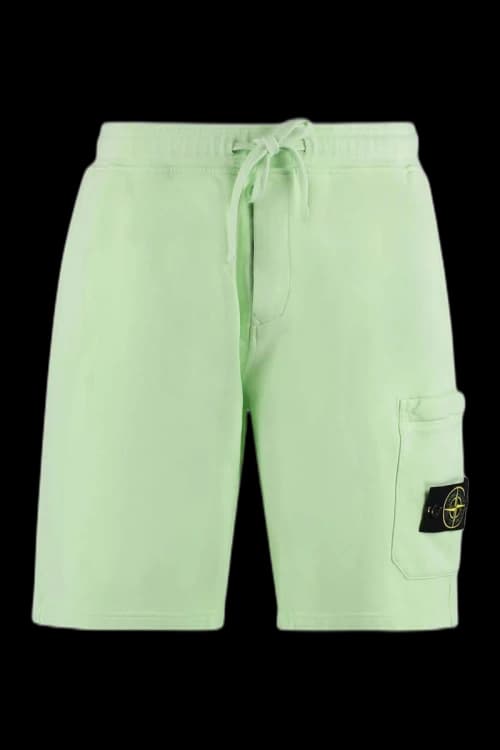Stone Island Logo Sweatshort Green
